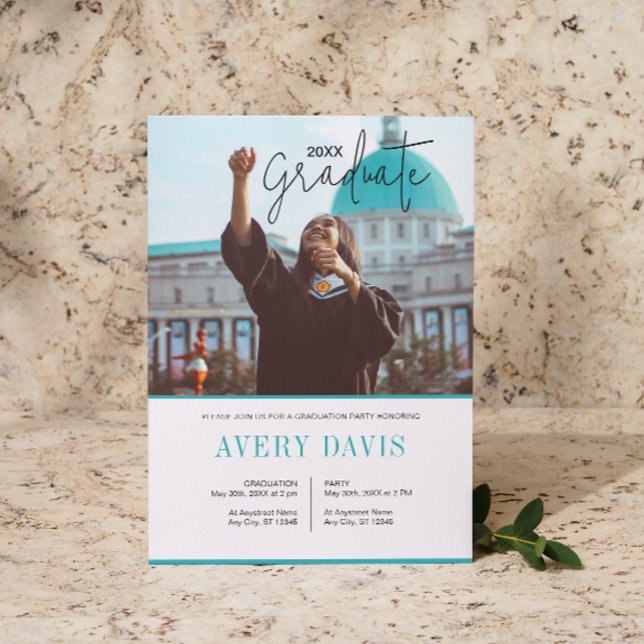 Einladung zur Minimalistischen Foto-Graduierung (Von Creator hochgeladen)