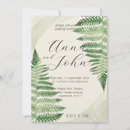 Einladung zur Minimalistischen Grünen Hochzeit