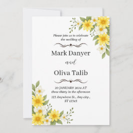 Einladung zur Minimalistischen Hochzeit | Modernes