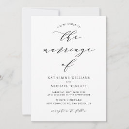 Einladung zur Minimalistischen Hochzeit von Schwar