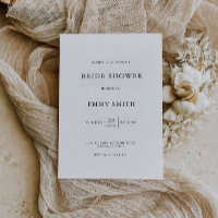 Einladung zur Minimalistischen Hochzeitsdusche