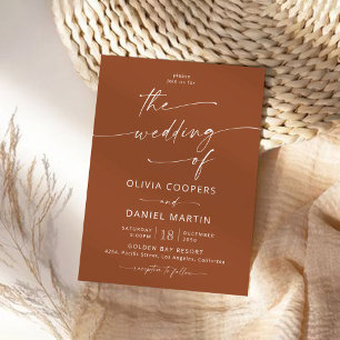 Einladung zur Minimalistischen Hochzeitsfeier