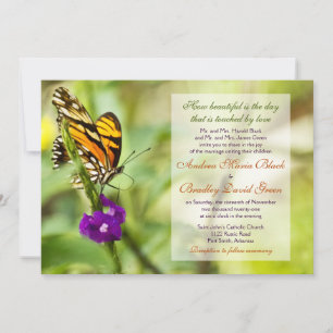 Einladung zur Monarch Butterfly Hochzeit