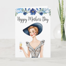 Einladung zur Mutter - Lady mit Blauer Hut