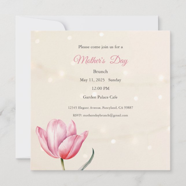 Einladung zur Mutter, Mittagessen am Muttertag (Vorderseite)