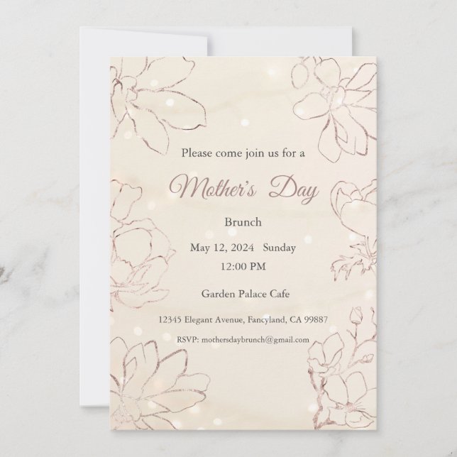 Einladung zur Mutter, Mittagessen am Muttertag (Vorderseite)