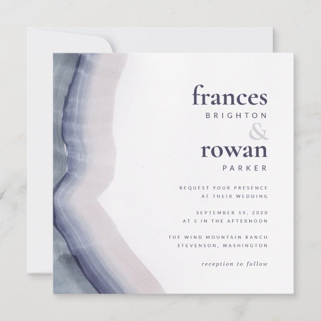 Einladung zur natürlichen Wellenhochzeit (Vorderseite)