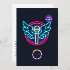 Einladung zur Neonmikrofone-Graduationspartei