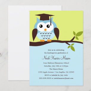 Einladung zur niedlichen Blue Owl Graduation Party