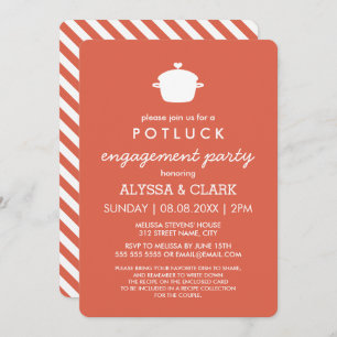 Einladung zur niedlichen Potluck-Engagement-Partei