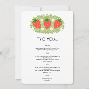 Einladung zur niedlichen Red Strawberry Leafy Wedd