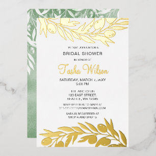 Einladung zur Olive Branch Botanical Bridal Dusche