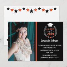 Einladung zur Orange and Black Graduation Party