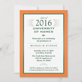 Einladung zur Orange & Green Formal Graduation Par