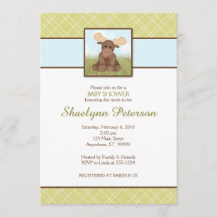 Einladung zur originalen Elch Baby Dusche