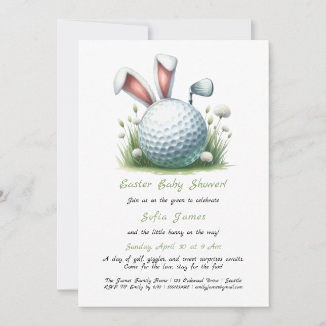 Einladung zur Osterbaby-Dusche (Vorderseite)