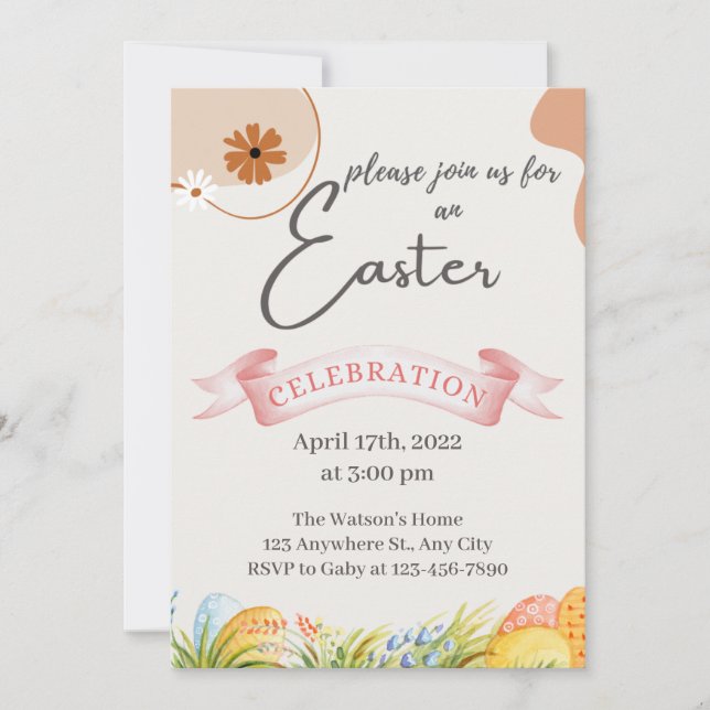 Einladung zur Ostereierjagd  (Vorderseite)