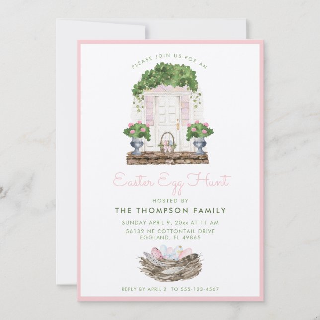 Einladung zur Ostereierjagd (Vorderseite)