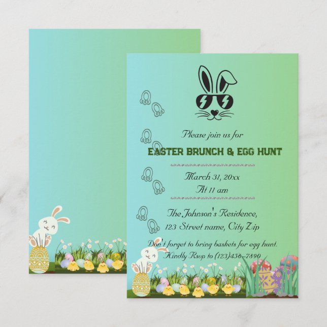 Einladung zur Ostergrüne Eizelljagd (Vorne/Hinten)