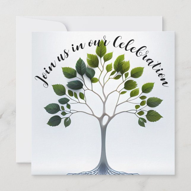 Einladung zur Party "Baum des Lebens" (Vorderseite)