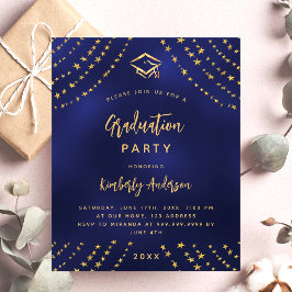 Einladung zur Party zum Abschluss des Navy Blue-Go Flyer