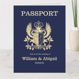 Einladung zur Passport-Hochzeit individuell anpass