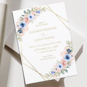 Einladung zur Peach Blue Wedding Collection