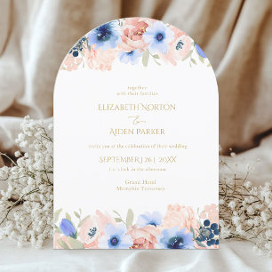 Einladung zur Peach Blue Wedding Collection