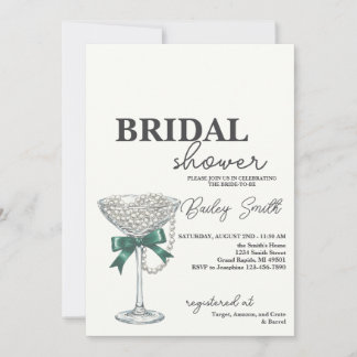 Einladung zur Perl- und Bow Bridal-Dusche
