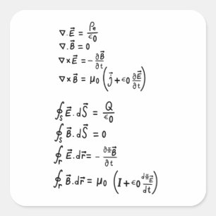 Einladung zur Physikalischen Formel T - Shirt Quadratischer Aufkleber