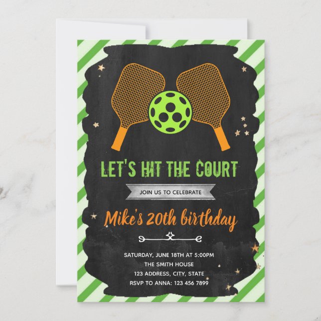 Einladung zur Pickleball-Party (Vorderseite)