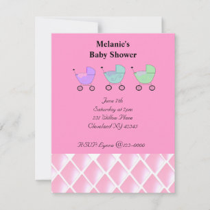 Einladung zur Pink Baby Dusche