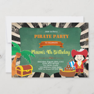 Einladung zur Pirate Birthday Party
