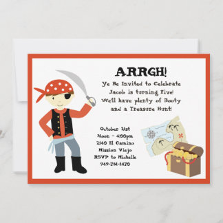 Einladung zur Pirate Birthday Party