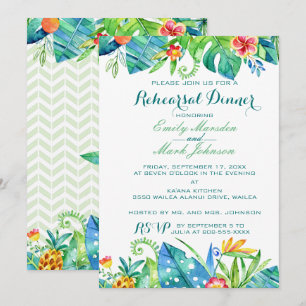 Einladung zur Probe Tropical Floral Wedding