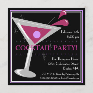Einladung zur Purple Martini Cocktailparty