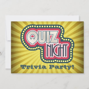 Einladung zur Quiz Nacht Trivia-Party