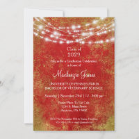 Einladung zur Red Gold Lights Graduation Party