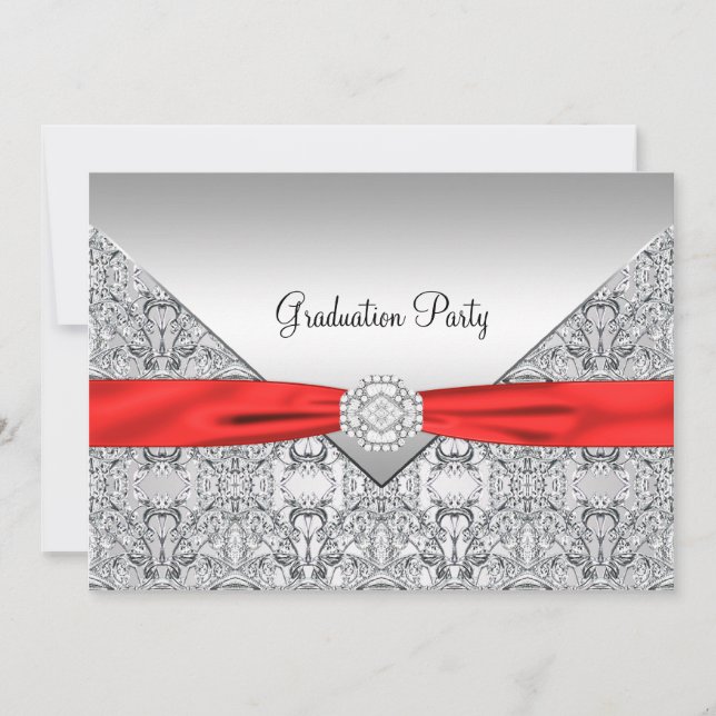 Einladung zur Red Graduation Party (Vorderseite)