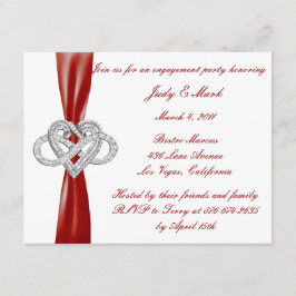 Einladung zur Red Infinity Heart Engagement Party
