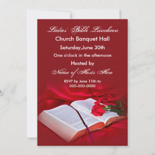 Einladung zur religiösen Bibel (Rote Seide)