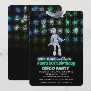 EINLADUNG ZUR Retro-Disco-Geburtstagsfeier FÜR JED