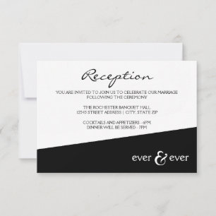 Einladung zur Rezeption - Ever & Ever Black Angle