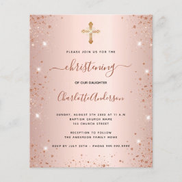 Einladung zur Rose von Rostblüten im Glitzer