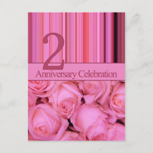 Einladung zur Rose zum 2. Postkarte