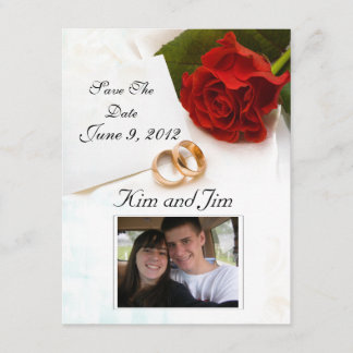 Einladung zur rote Rose Save the Date