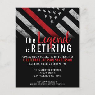 Einladung zur Roten Linie für den Feuerwehrleute Flyer