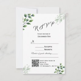 Einladung zur RSVP Card für moderne Grünanlagen