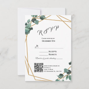 Einladung zur RSVP Card für moderne Grünanlagen