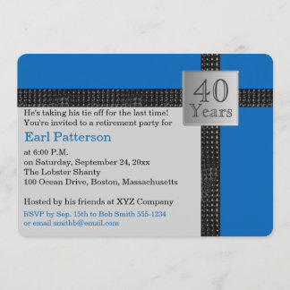 Einladung zur Ruhestandszeit in Schwarz, Blau und 